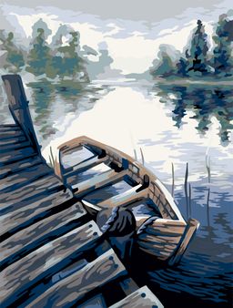 ФРЕЯ PNB/PM-062 Набор для раскрашивания по номерам 40 х 30 см Старый пирс