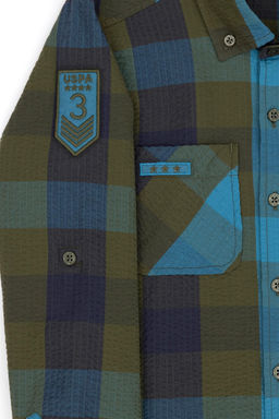 Рубашка цвета хаки с длинным рукавом для мальчика - U.s. polo assn фото 8