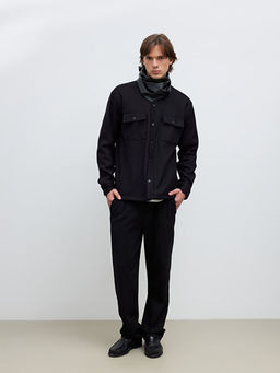 Regular Fit Erkek Dokulu G?mlek Ceket