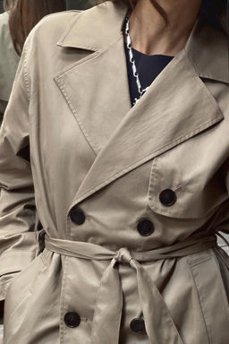 LONG TRENCH COAT WITH BELT - Zara фото 5