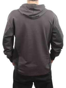 2649 GRAY/BLACK Толстовка мужская (75% хлопок, 20% полиэстер, 5% спандекс)