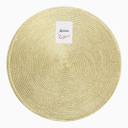 Салфетка сервировочная Доляна цв.золото, d 38 см  фото 4