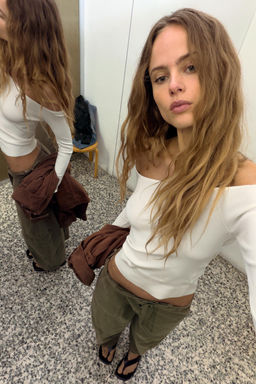 TOP PUNTO OFF SHOULDER / Crudo - Zara фото 4