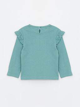 Bisiklet Yaka Uzun Kollu K?z Bebek Ti??rt 2li