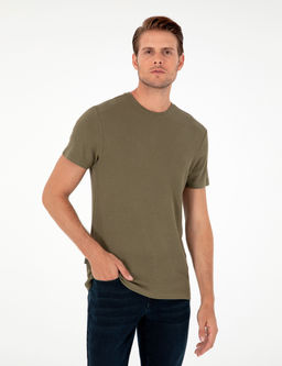 Haki Slim Fit Basic Ti__rt