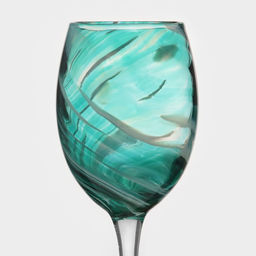 Бокал для вина «Эмеральд», 350 мл, 8.5×22 см, стекло, бирюзовый