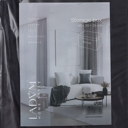Короб для хранения с крышкой LaDо́m, 40×30×25 см, графитовый