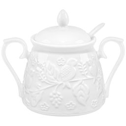 Сахарница 350 мл 14,5*10*11,5 см "Птички на ветке", с ложкой