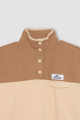 Флисовый свитшот свободного кроя Cool - Defacto фото 8