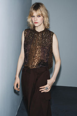 ZW COLLECTION PATCHWORK TOP - Zara фото 5