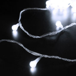 Гирлянда для дома НИТЬ "Сияющая капля" 10 м 60 ламп LED, прозр.пров, 8 реж,IP-20, Белый (возможность соединения)