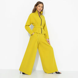 Брючный костюм дизайнерский, Так выглядит уверенность (милан, 2 в 1, с поясом) - Charutti фото 2