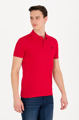 U. S. Polo Assn Мужская красная базовая футболка с воротником-поло - U.s. polo assn фото 13