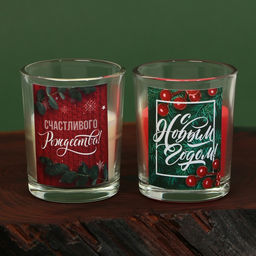 Набор свечей ароматических в стакане С Новым годом!, 2 шт., ваниль - Сима-ленд фото 3