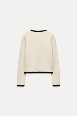 KNIT CARDIGAN WITH TIES - Zara фото 5