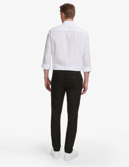 Siyah Slim Fit Kanvas Pantolon