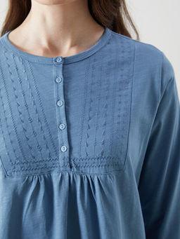 Bisiklet Yaka Nak??l? Bluz