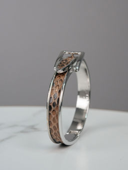 Браслет Sefaro из кожи питона бежевый