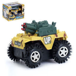 Машина-перевертыш Танк, работает от батареек, цвета МИКС