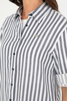 Женская темно-синяя рубашка с длинным рукавом - U.s. polo assn фото 7