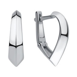 Серьги из серебра без вставки, Л-12409