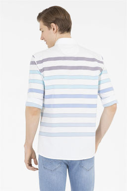 U. S. Polo Assn / Мужская синяя рубашка с длинным рукавом - U.s. polo assn фото 12