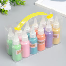 Цена за 12 шт. Глиттер для творчества в бутылочке «Пудра неон», 30 г, 10×2.8×2.8 см, МИКС