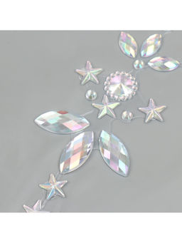 Наклейка - стразы на волосы Венец, в причёску, 26.5?13 см