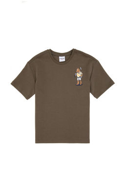 Erkek _ocuk Vizon Comfort Bisiklet Yaka Ti__rt Sepette S_rpriz _ndirim