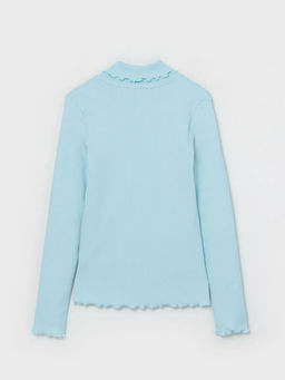 CRB wear/CWJG 63188-43 Водолазка для девочки, голубой/Ex.Cherubino  фото 2