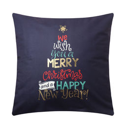 Наволочка декоративная новогодняя Этель. We wish you a Merry Christmas, 40?40 см, велюр