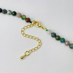 Колье из Мохового агата с подвеской 42 см +