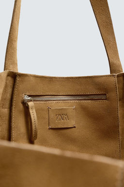 LEATHER TOTE BAG - Zara фото 12