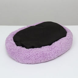 Лежанка для собак и кошек Уют, мягкий мех, 45 х 35 х 11 см, фиолетовая - Пижон фото 13