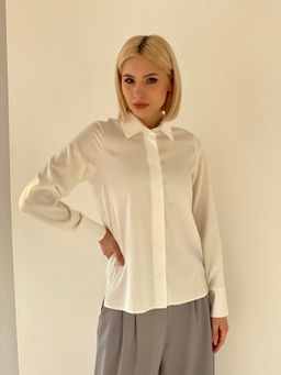 Рубашка с супатной застёжкой свободного силуэта - Martichelli фото 7