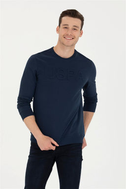 U. S. Polo Assn / Мужской темно-синий базовый свитшот