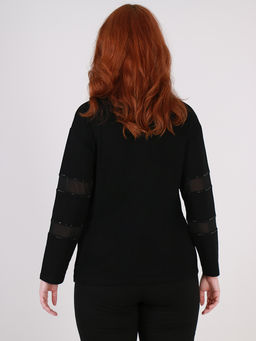 Блузка с вышивкой бусинами нарядная - Almond фото 2