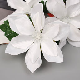 Цветы искусственные «Клематис крупноцветковый», 61×14 см, белые