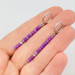 Серьги длинные из Фосфосидерита
