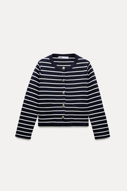 STRIPED KNIT CARDIGAN - Zara фото 2