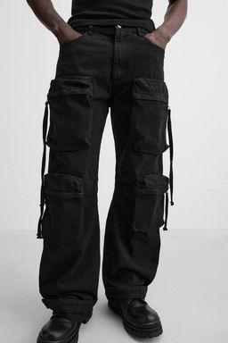 CARGO POCKET DENIM TROUSERS - Zara фото 5