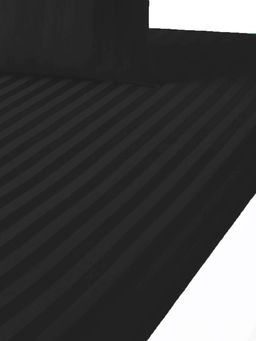 Простыня Сатин Страйп - Черный 180х215