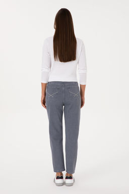 Джинсы U.S. Polo Assn Mom High Waist серые из хлопка