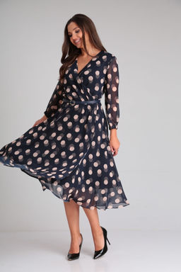 Платье AMORI 9755 тёмно-синий  фото 2