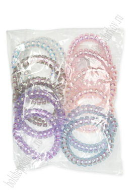 Резинки-пружинки для волос 5,5 см (12 шт) SF-7806, ассорти №1