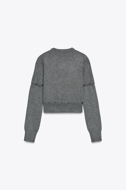 KNITTED SWEATER WITH DETACHABLE BUTTONS - Zara фото 8