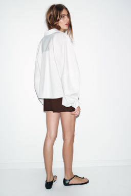 POPLIN PUFF SLEEVE SHIRT - Zara фото 22
