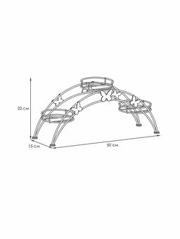 Подставка для цветов Арка-3 38*31*25 (бел.,медн.,серебр.,черн., коричн.) БШК арт. ПДЦ 70, ПДЦ 413 - Полимербыт фото 5