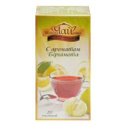 Необычайный/ БЕРГАМОТ / (134-12) чай черный без ярлычка вес 1,5 г*20 пак (Рязанская ЧФ)