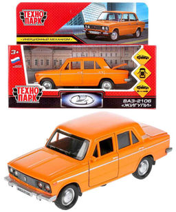 . ВАЗ-2106 "Жигули" металл 12 см, двери, багаж, инерц, оранжевый, арт.2106-12-OG